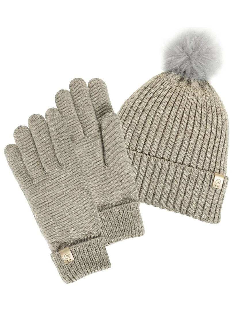 Gants Femme Maille recyclée Bronze Bronze