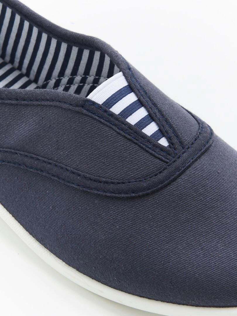 Ballerines d'intérieur en toile   Damart   Bleu nuit