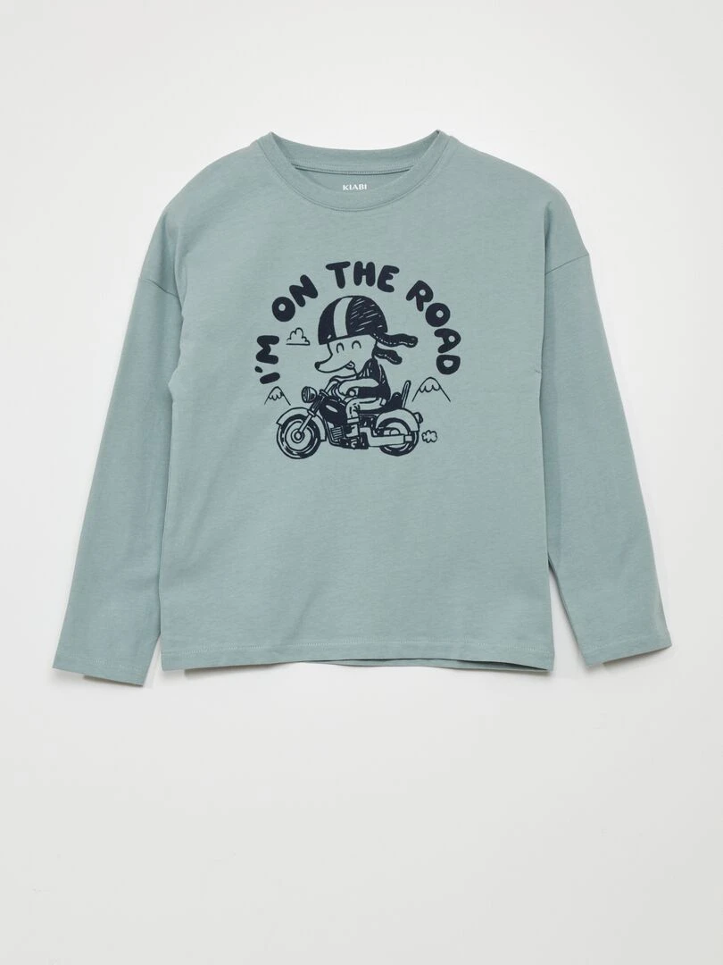 T shirt imprimé fantaisie Vert