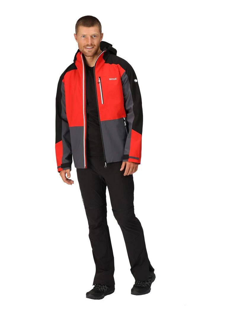 Regatta   Veste imperméable BOSFIELD   Noir Rouge