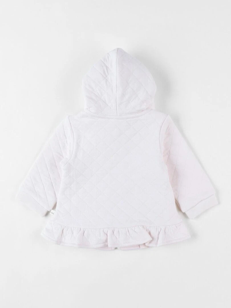 Veste à capuche zippée matelassée Noukie's Rose
