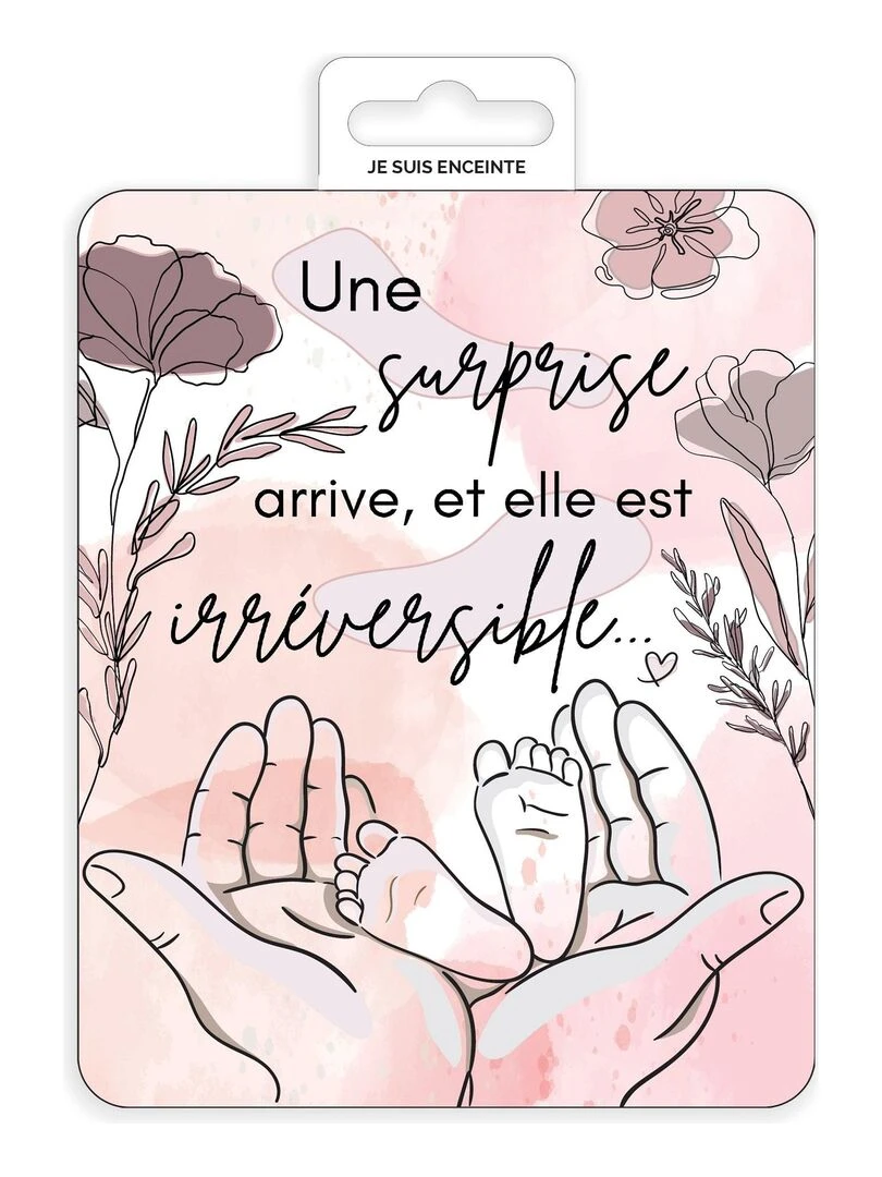Carte à gratter Annonce de grossesse Blanc
