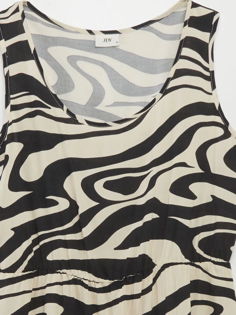 Robe légère courte 'JDY' Noir/blanc