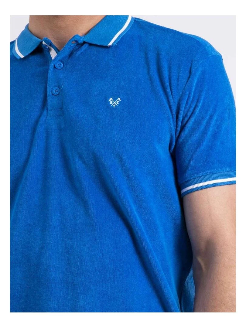 Polo manches courtes PAMEDI   Bleu roi