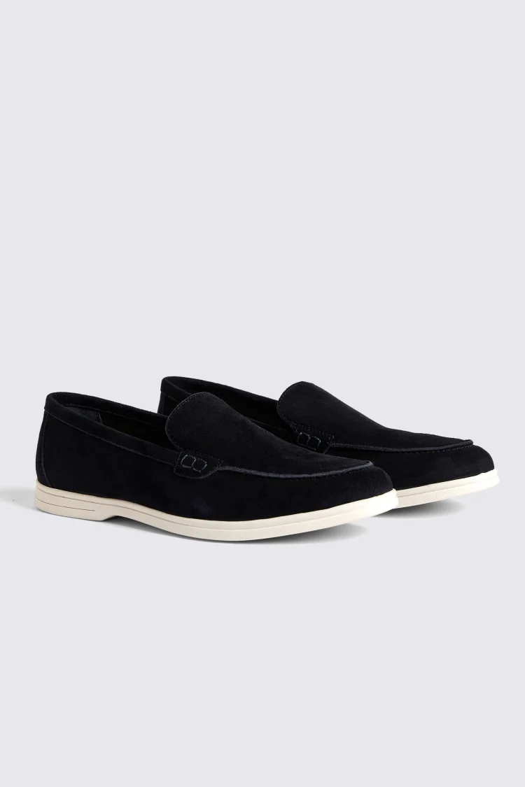Lewisham Navy Suede Casual Loafers Buy Online at Moss