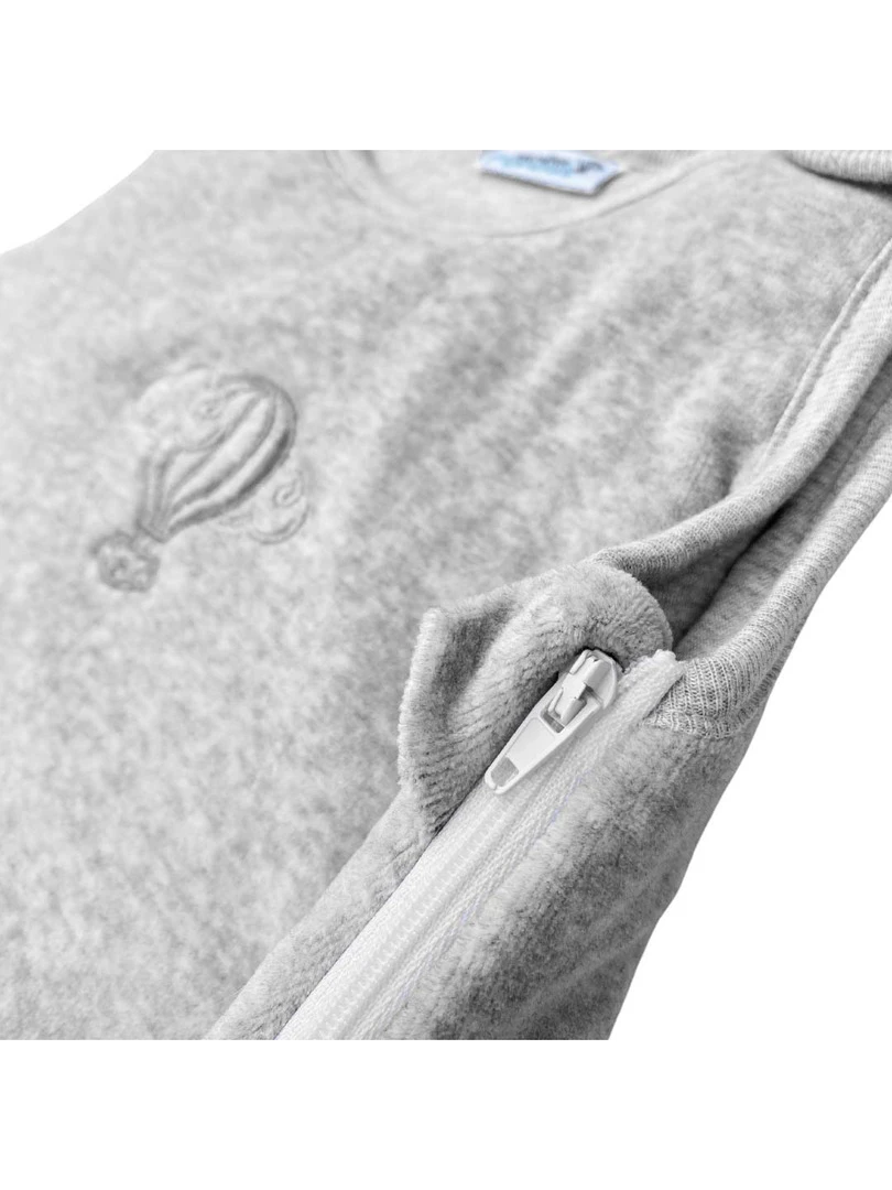 Gigoteuse Velours 0 3 mois 100% Coton Bio couleur Perle   Gris