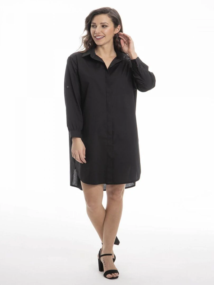 Robe col italien REBECA Gérard Pasquier Noir Noir