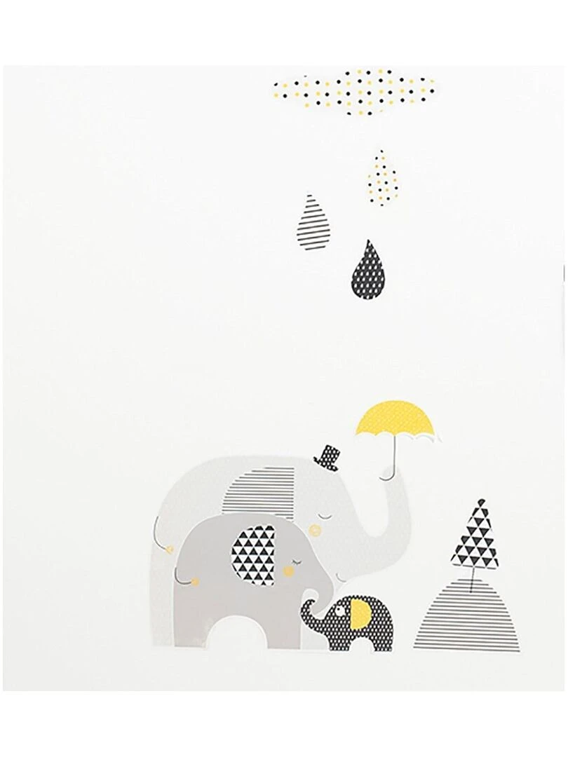 Stickers muraux Eléphant en Papier gris SAUTHON Gris