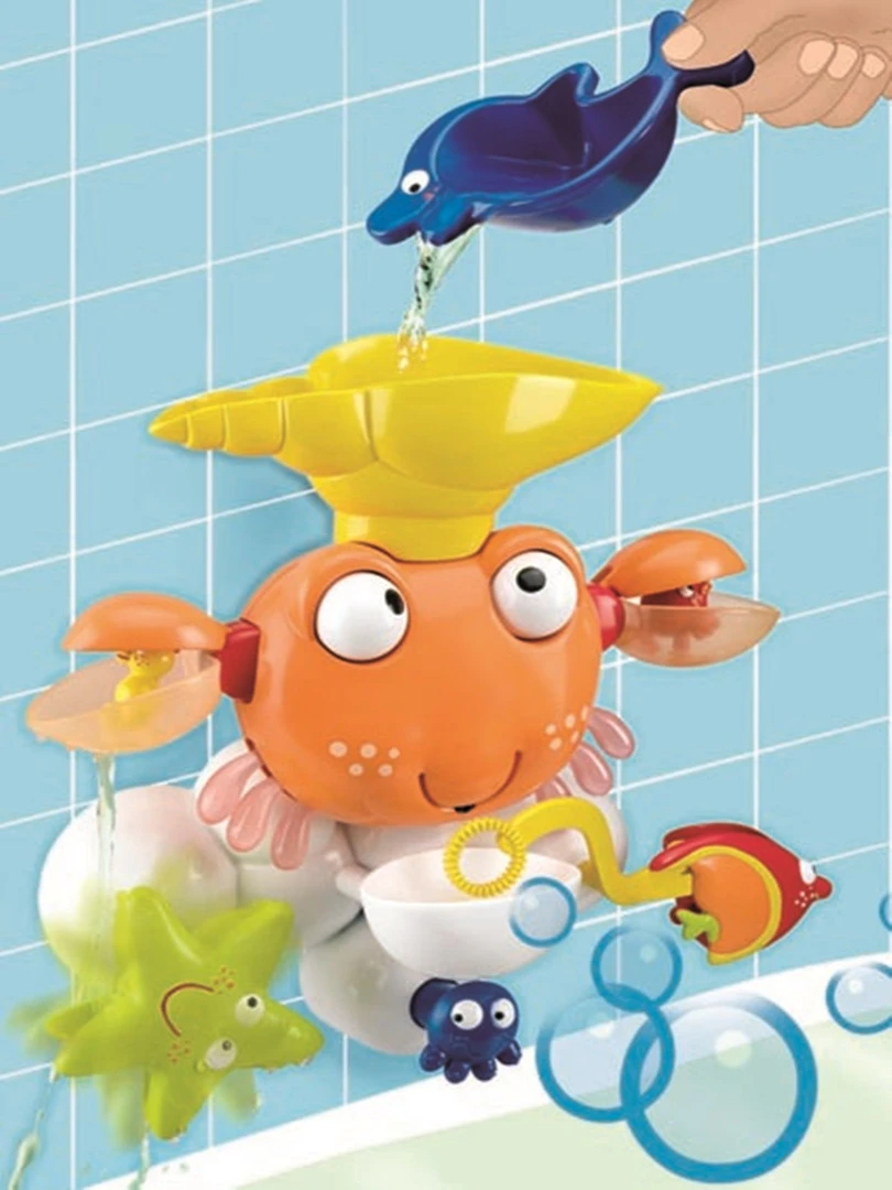 Jeu De Bain Avec De Nombreuses Activités En Forme De Crabe Transparent