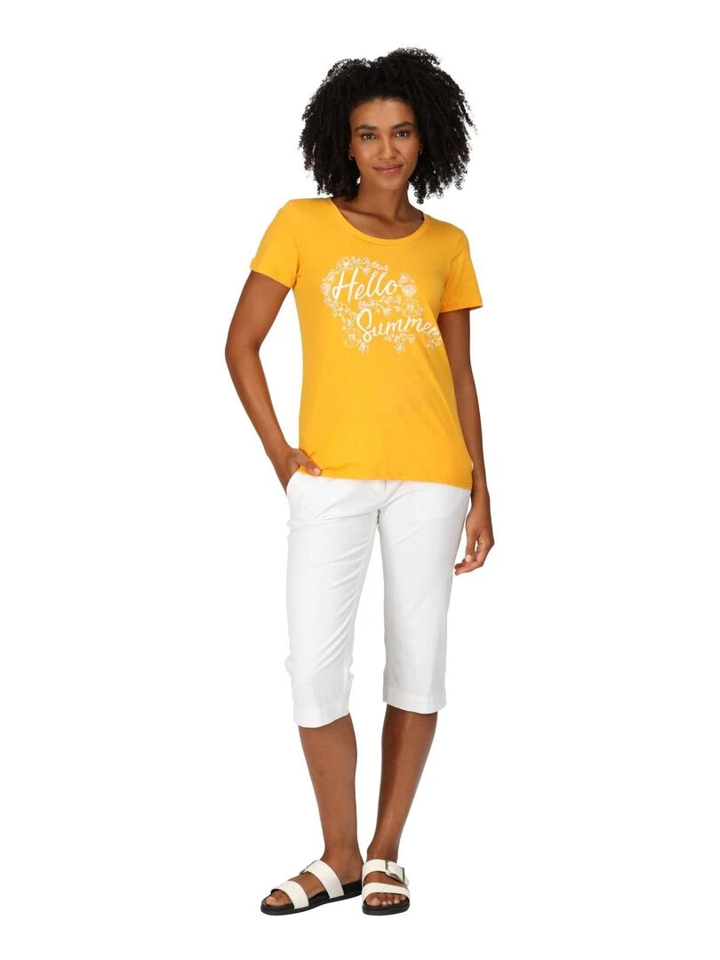 Regatta   T shirt FILANDRA HELLO SUMMER   Jaune