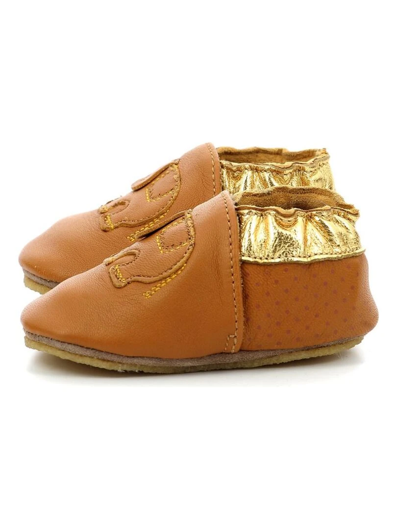 Chaussons Cuir Cuteelefant Crp   Marron