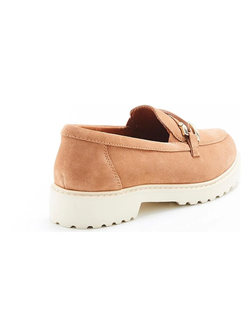 Mocassins crantés avec chaînette Amortyl   Damart   Camel