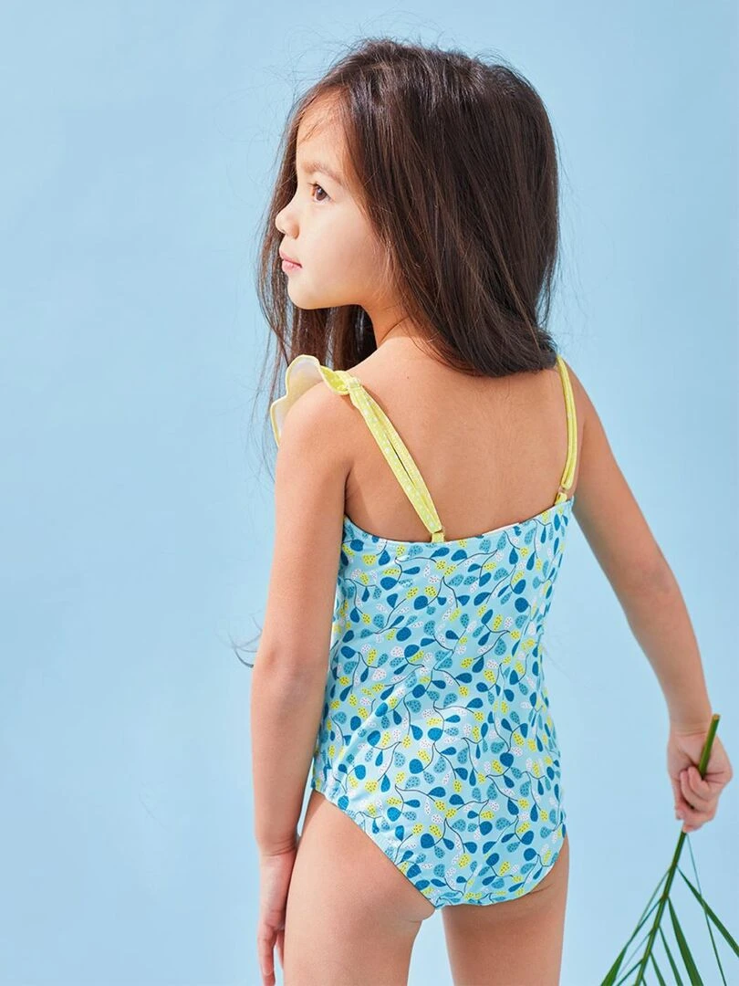Maillot à imprimés aqua/citron Archimède Bleu