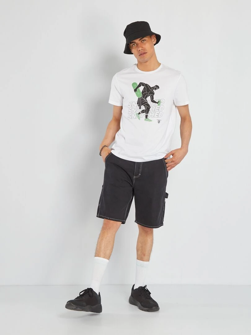 Bermuda en jean noir