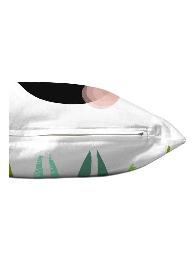 Housse de coussin Panda garden "Happyfriday"   Blanc
