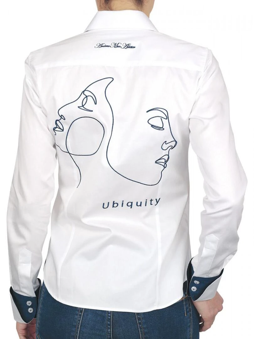 Chemise brodée UBIQUITY   Blanc