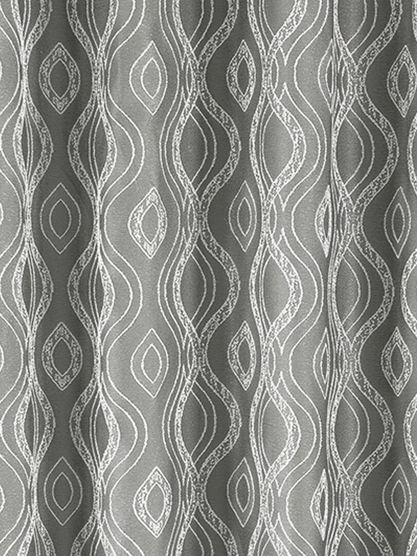 Paire de rideaux obscurcissant à motifs   Gris clair