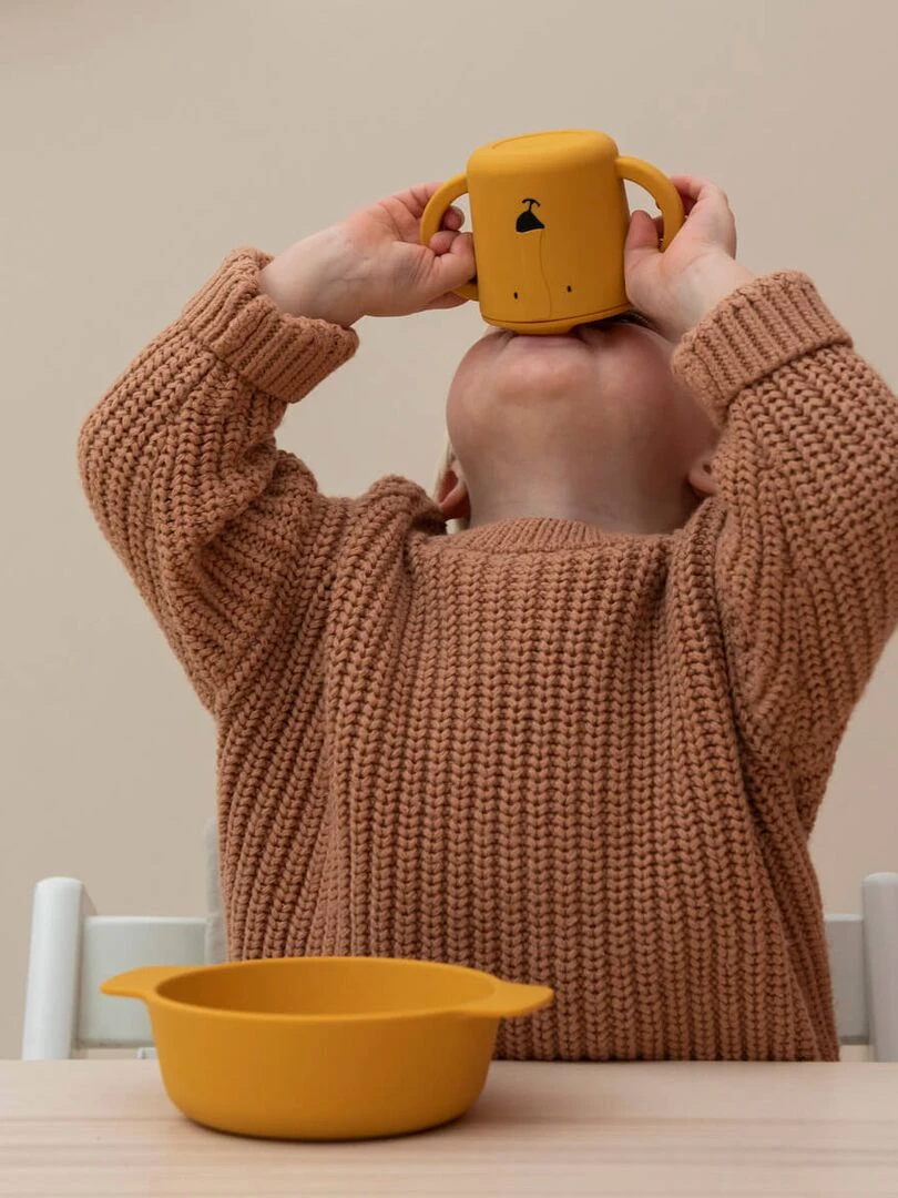 Tasse à bec en silicone Mr Lion   Jaune