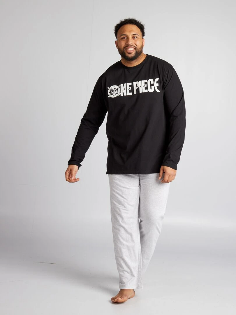 Pyjama 'One Piece'   2 pièces   Noir