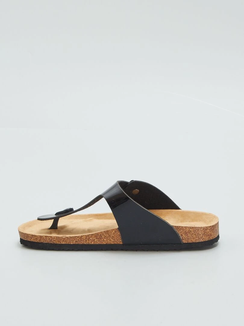 Mules unies entredoigts   Noir