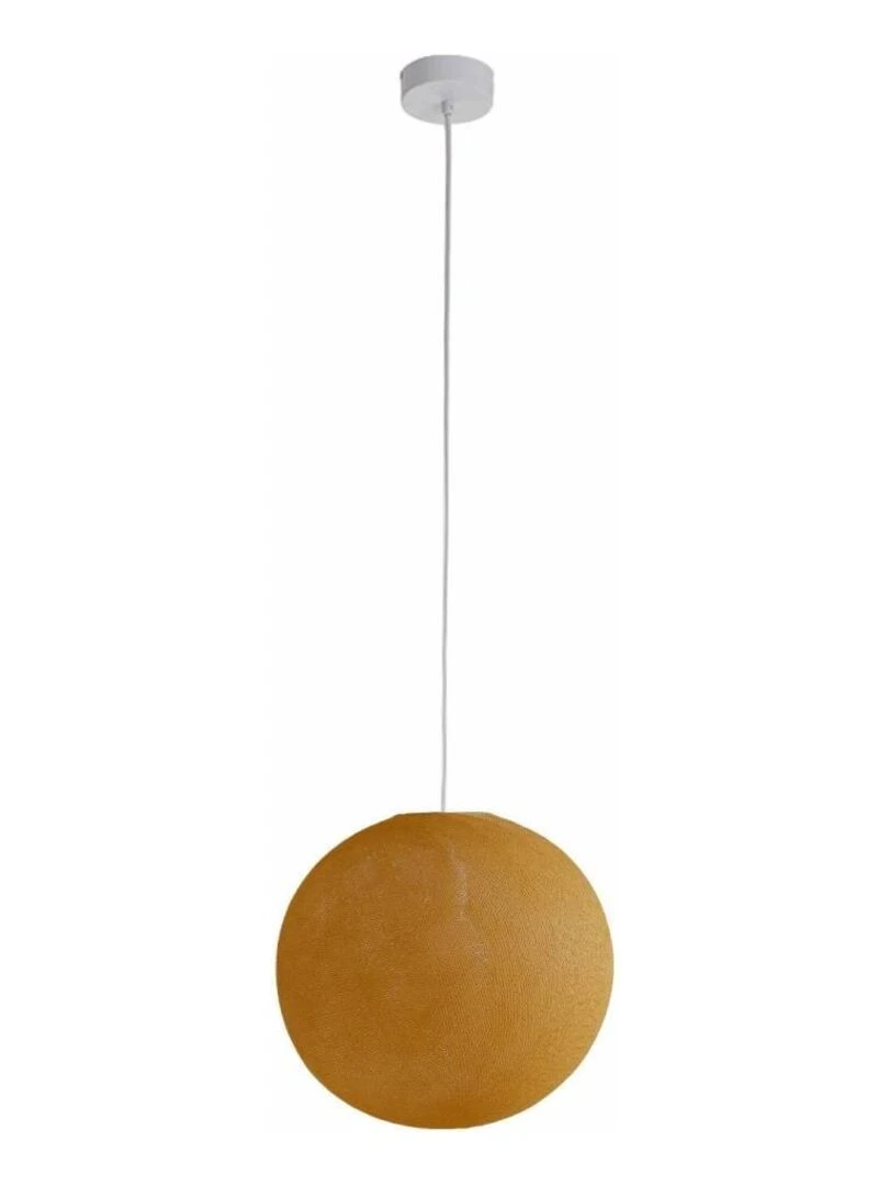 Suspension simple globe 31cm Jaune moutarde