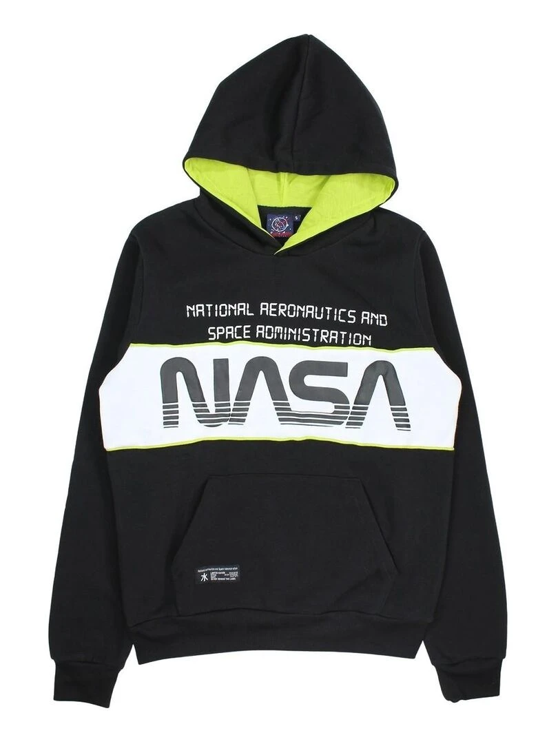 Nasa Sweat homme imprimé logo Noir