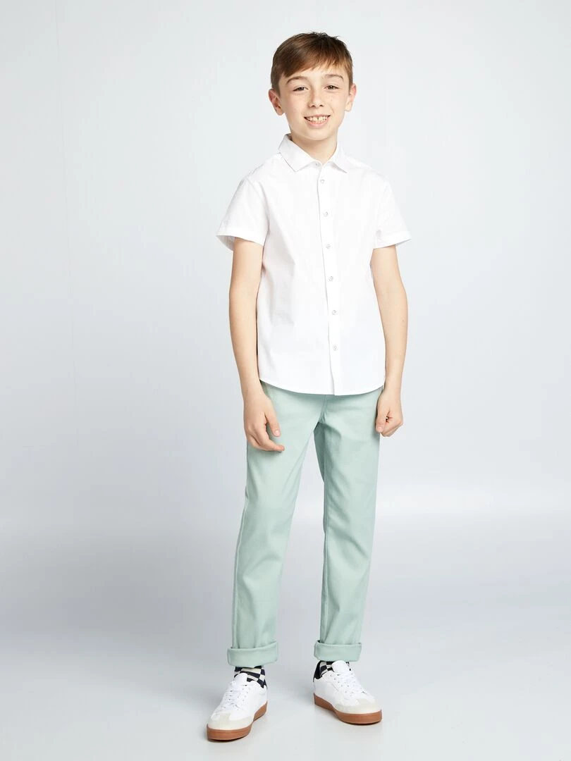 Chemise en popeline avec aimants   So Easy   blanc
