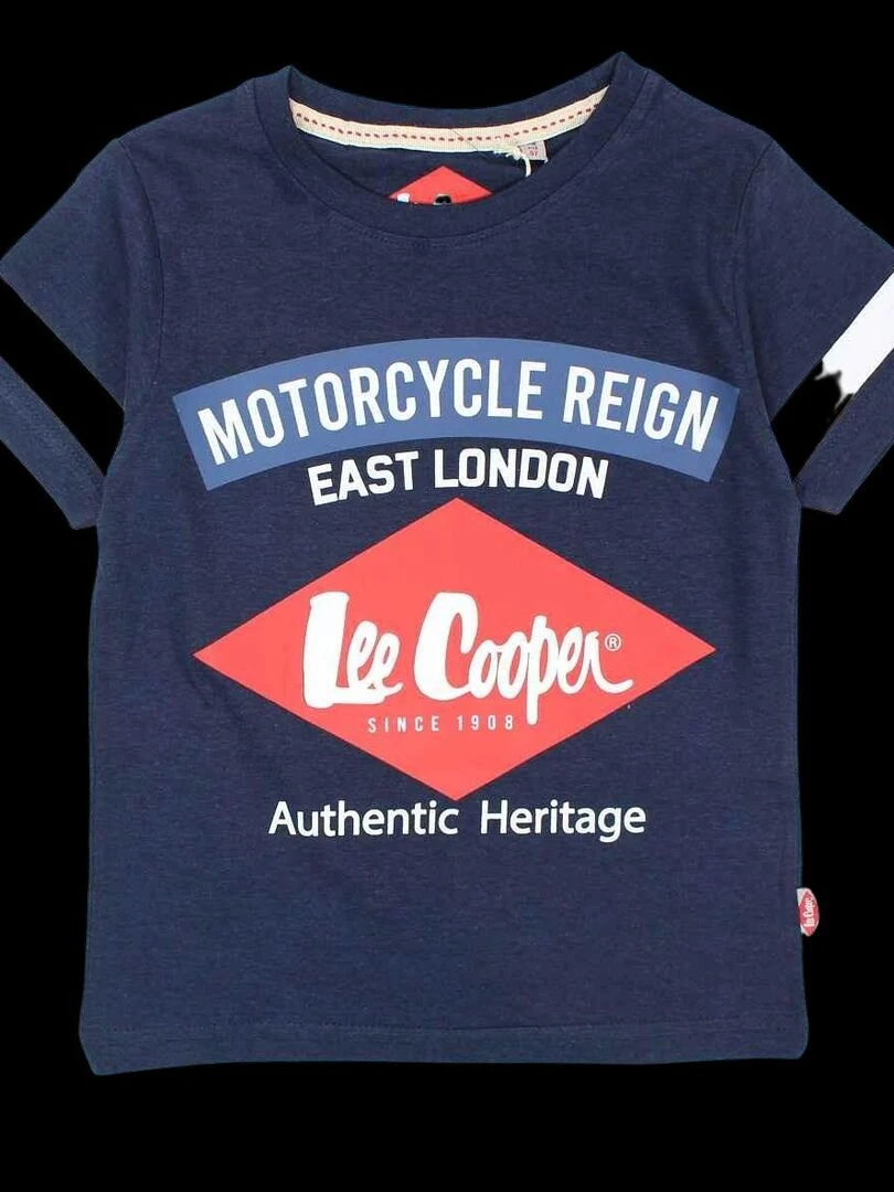 Lee Cooper Ensemble T shirt bermuda garçon Imprimé Logo Bleu marine