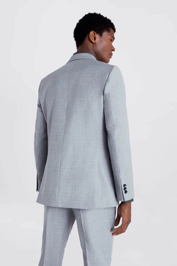 Tailored Fit Grey Stretch Jacket   Buy Online at Moss