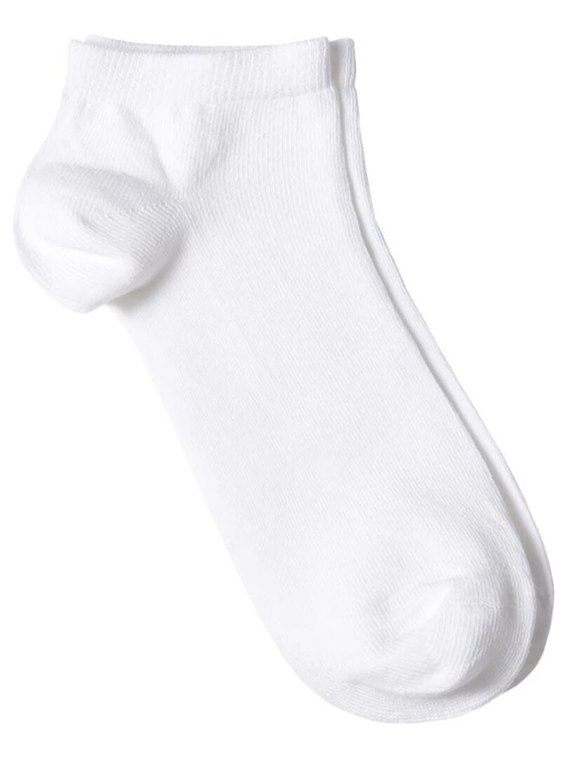Socquettes Coton Prémium   Lot 5 Paires   Fabrication UE   Blanc