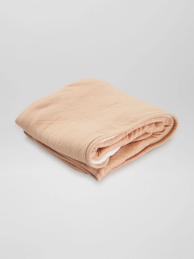 Couverture petit format en polaire Beige