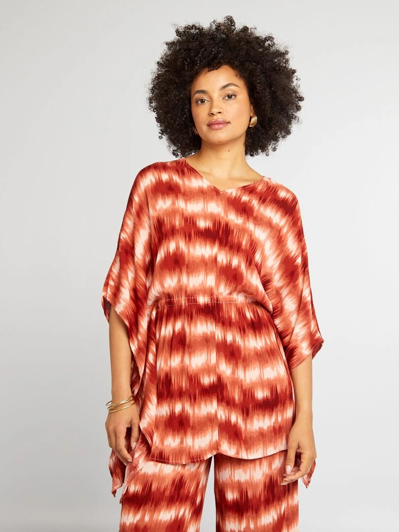 Blouse avec manches papillon   Orange