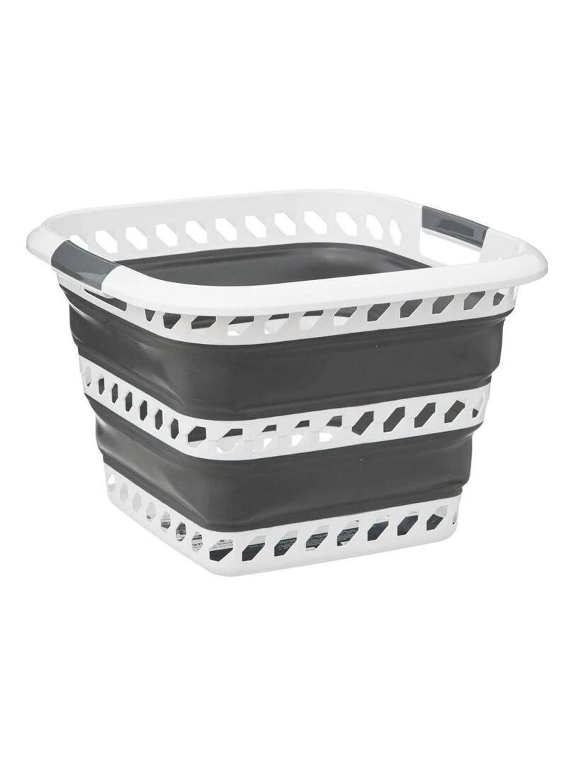 Panier à linge rétractable 40L Gris