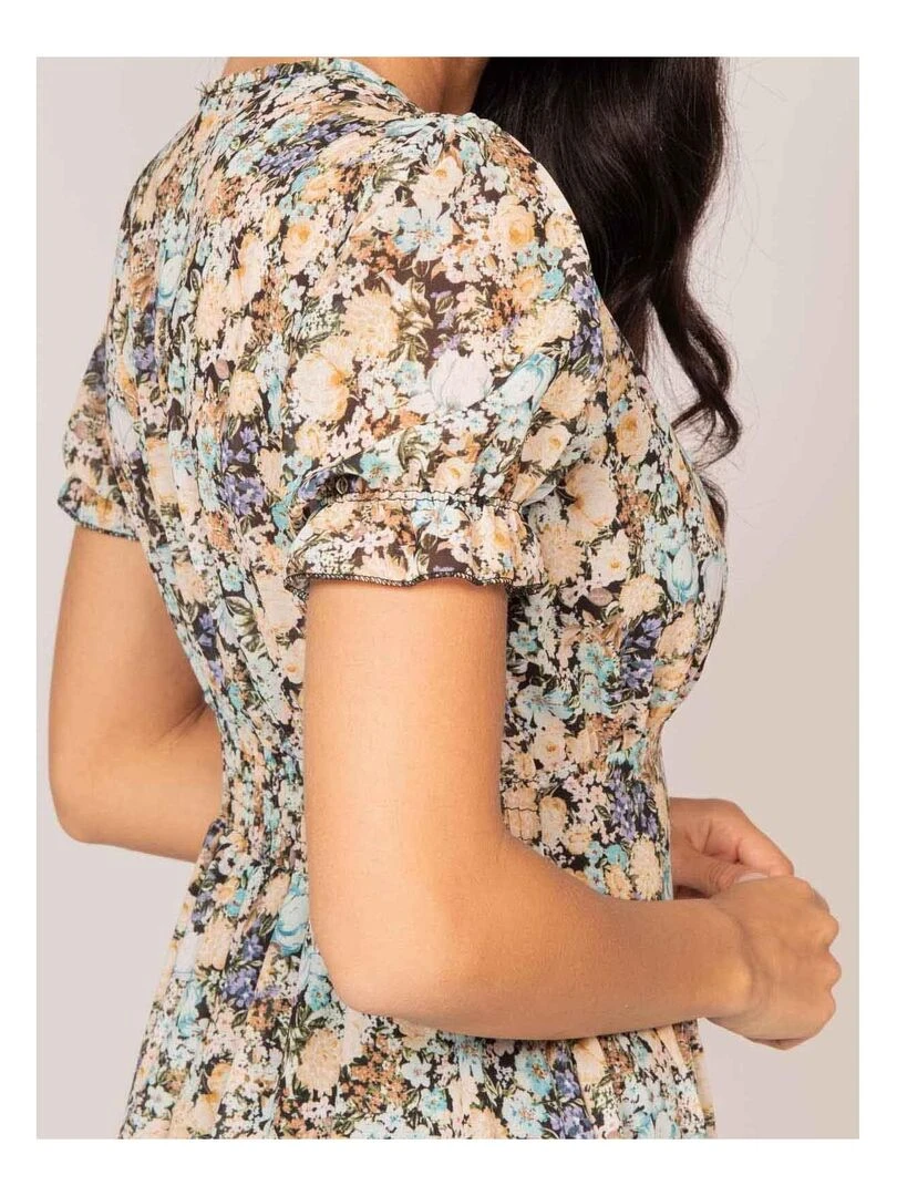 Robe courte motifs ILIAS   Bleu