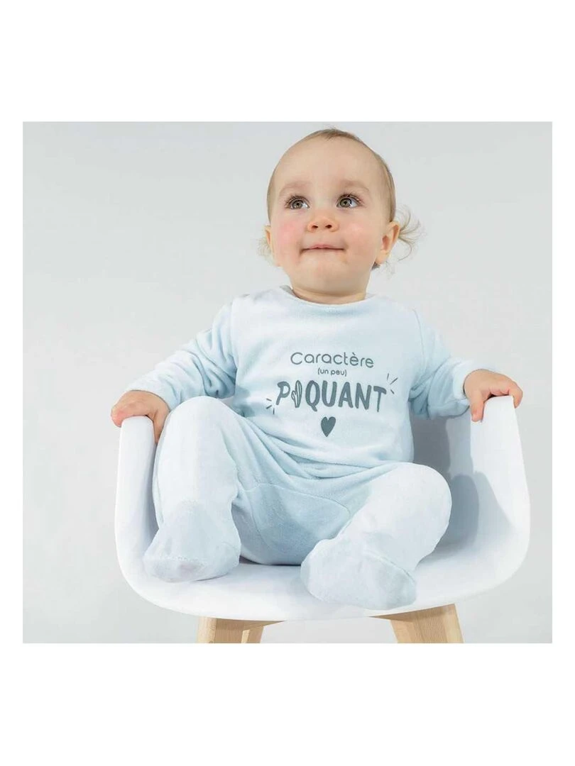 Pyjama en velours pour bébé   Vert