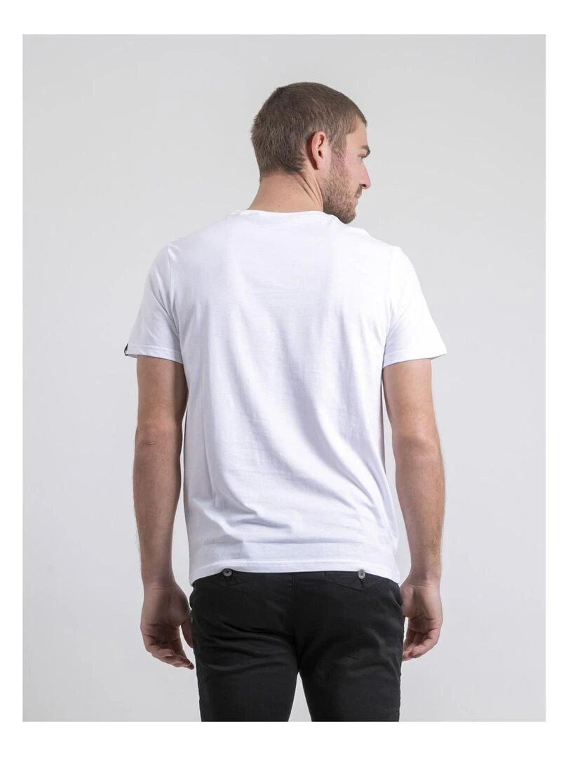 T shirt col rond pur coton NAPOUR Blanc