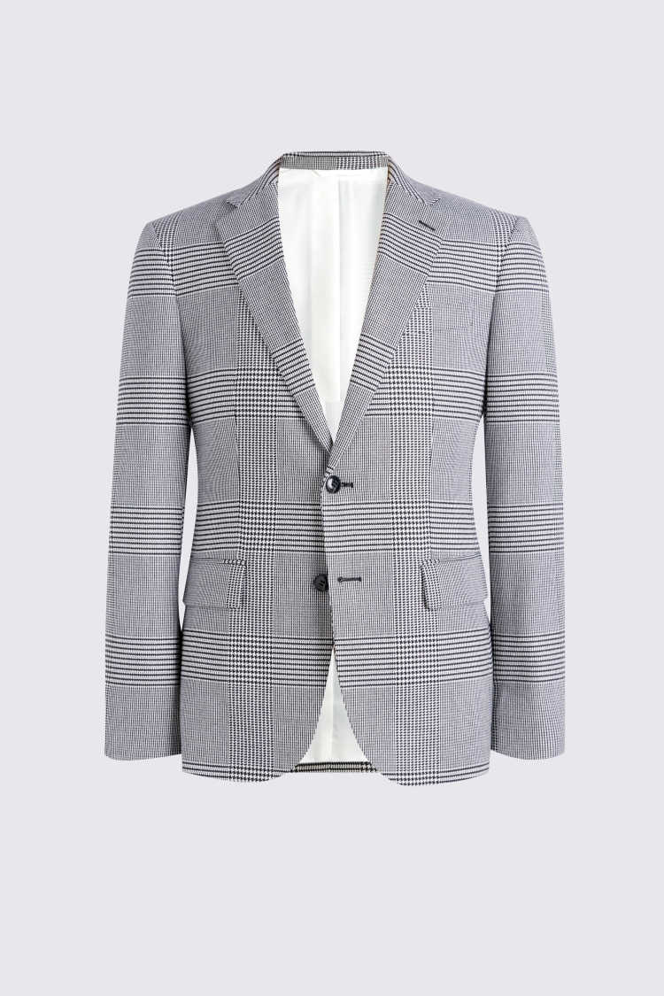 Slim Fit Black and White Check Jacket   Buy Online at Moss