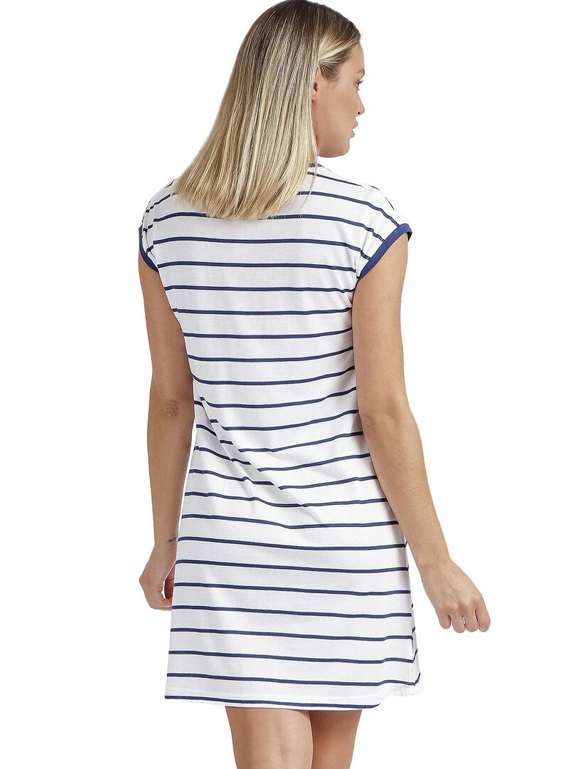 Chemise de nuit manches courtes Life Is Beautiful Bleu marine