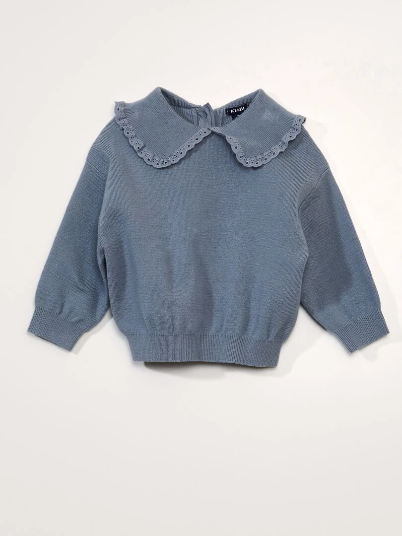 Ensemble pull + legging côtelé Bleu