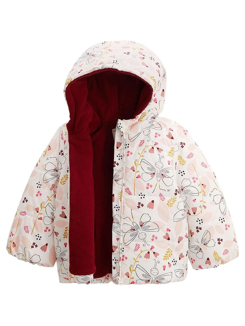 Doudoune avec capuche Elena   Rose