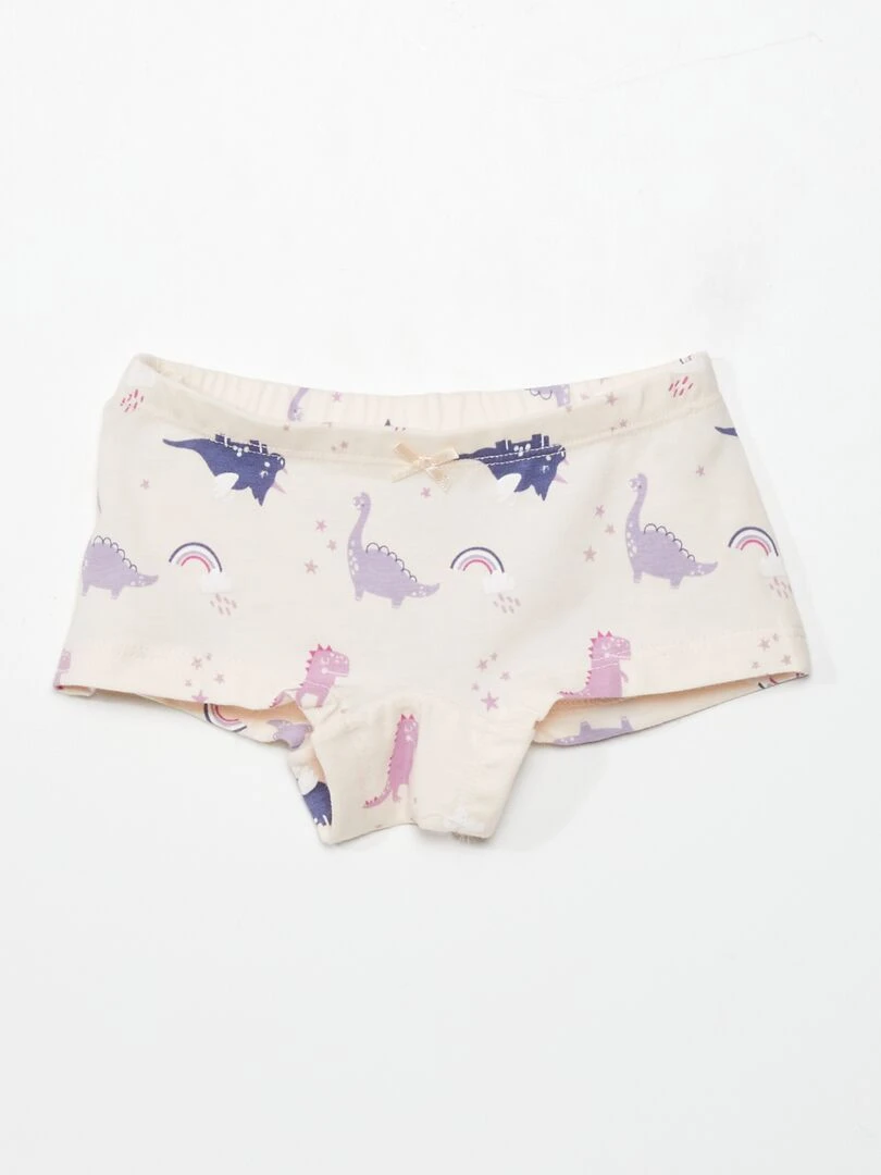 Lot de 2 t shirt + 3 shorties + 1 pochon   6 pièces   Rose