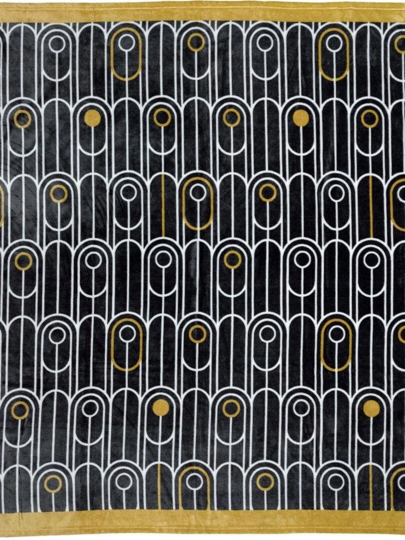 Plaid 130x160 cm Polyester Eveal   Noir