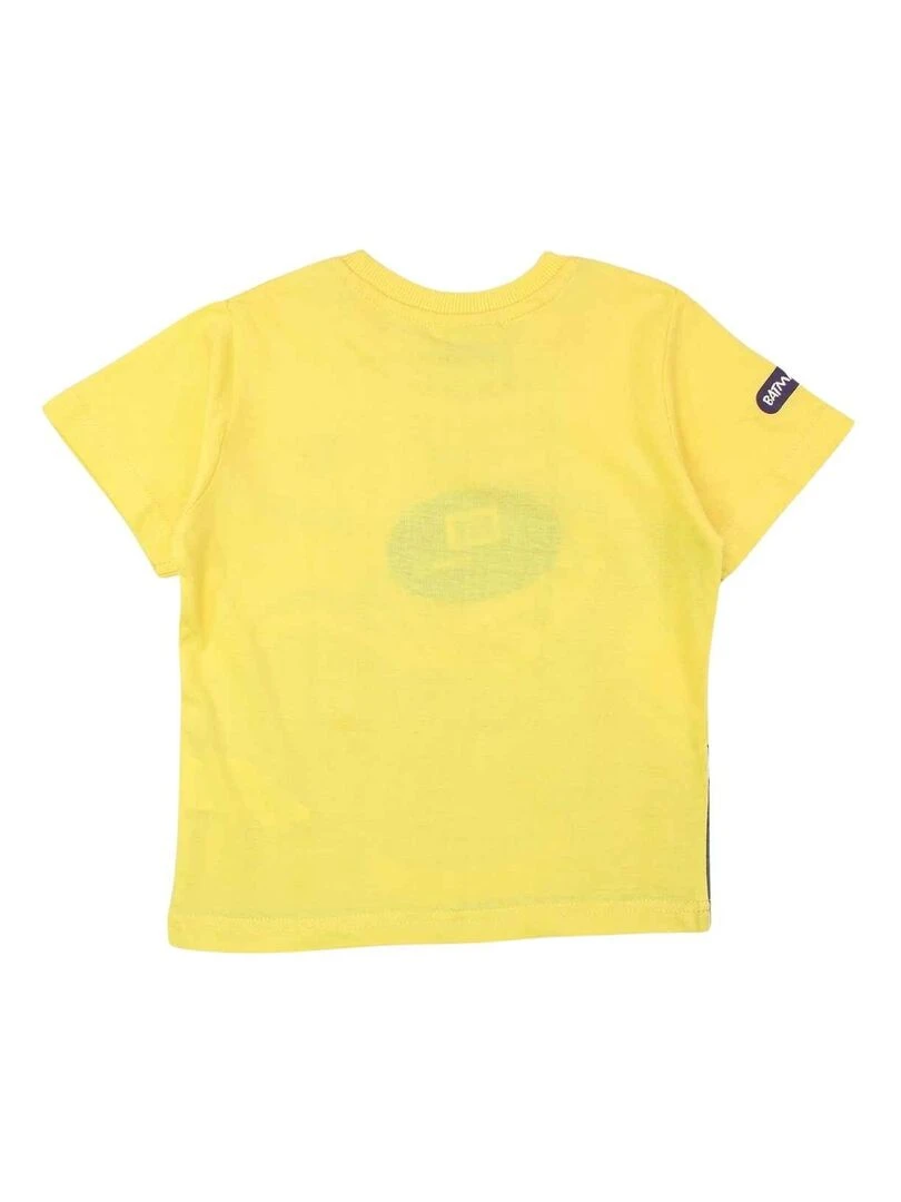 DC Comics T shirt garçon imprimé Batman en coton Jaune