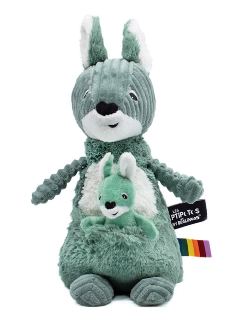 Peluche Les Ptipotos Kangourou vert (33 cm)   Vert d'eau
