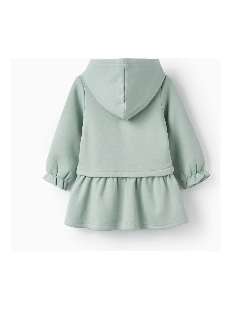 Robe à capuche à manches longues pour bébé fille 'Flowers' manches longues SWEET FROSTY DREAMS Vert clair