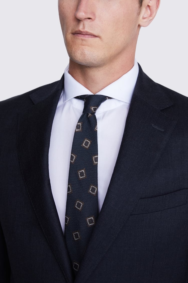Italian Tailored Fit Blue Check Jacket   Buy Online at Moss