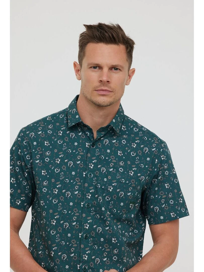 Lee Cooper Chemise manches courtes coton regular DAMAK MC Vert émeraude