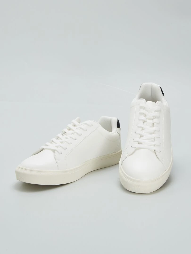 Baskets basses texturées   blanc