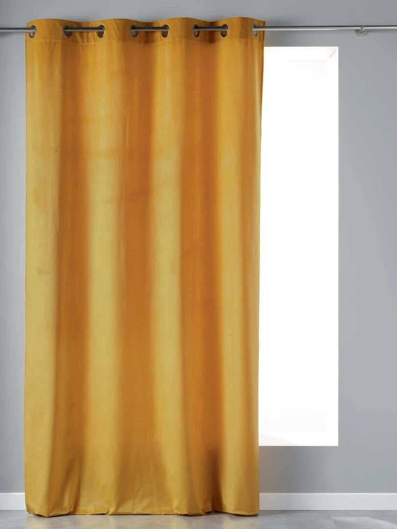 Rideau a oeillets velours Collection Velvetina Rose clair