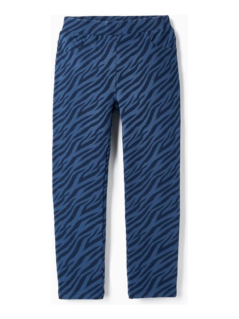 Jeggings en coton pour fille 'Zebra' GREAT GOALS GREAT WORLD Bleu foncé